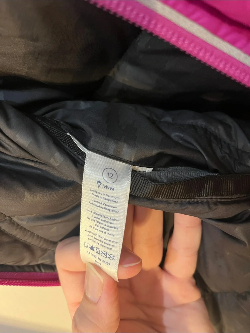 Ivivva Girls' reversible Reflective detail Goose Down Hooded Quilted Vest